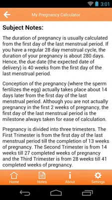 My Pregnancy Calculator android App screenshot 1