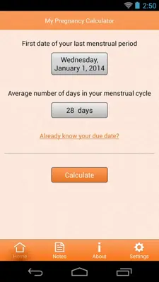 My Pregnancy Calculator android App screenshot 6